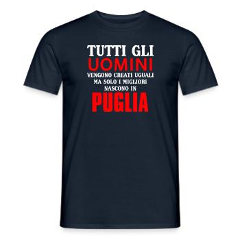 solo i migliori nascono in puglia - T-shirt uomo - navy - Fronte - AI Model Male 178 light (178cm)