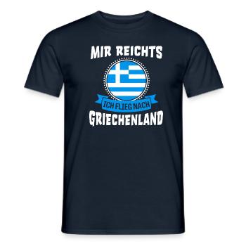 Mir reichts ich flieg nach Griechenland Urlaub - Männer T-Shirt - Navy - Vorne - AI Model Male 178 light (178cm)