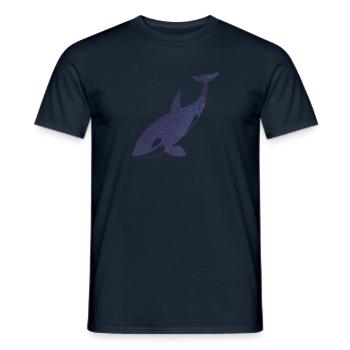 Sternennacht Orca - Männer T-Shirt - Navy - Vorne - AI Model Male 178 light (178cm)