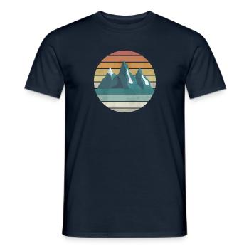 Mountains Longing Vintage - Men's T-Shirt - navy - Front - AI Model Male 178 light (178cm)