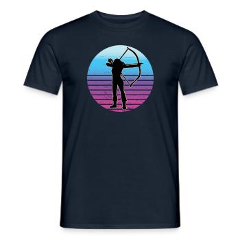 Bogenschießen Bogenschütze Zielscheibe Sport - Männer T-Shirt - Navy - Vorne - AI Model Male 178 light (178cm)