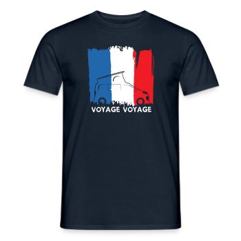 Tricolore Camper Design Voyage Voyage - Männer T-Shirt - Navy - Vorne - AI Model Male 178 light (178cm)