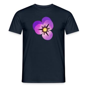 Pétales violets magiques - T-shirt homme - marine - Devant - AI Model Male 178 light (178cm)