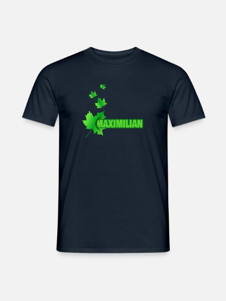 Ahornblatt für Maxi Maximilian - Männer T-Shirt - Navy