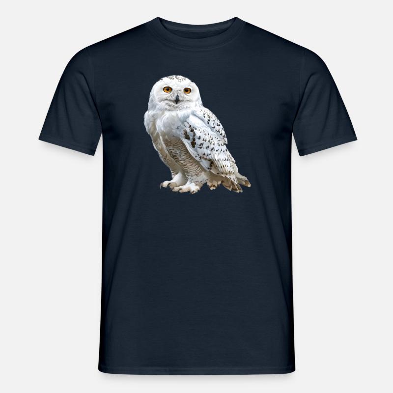 Schnee-Eule - Männer T-Shirt - Navy
