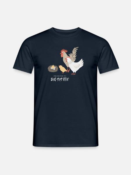 Zur großen Schwester befördert - Männer T-Shirt - Navy