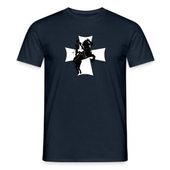 cavall sant joan - Men's T-Shirt - navy - Front - AI Model Male 178 light (178cm)