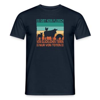Naturefriend Climate Protection Vegan Eco Organic Pro Vegan - Men's T-Shirt - navy - Front - AI Model Male 178 light (178cm)