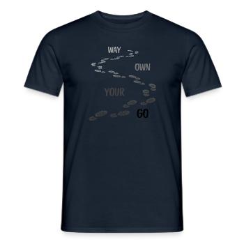 Go Your Way Saying with Graphics - Men's T-Shirt - navy - Front - AI Model Male 178 light (178cm)