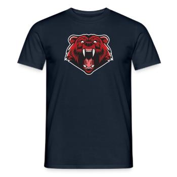 Ours - Bear - Basket - Sport - T-shirt homme - marine - Devant - AI Model Male 178 light (178cm)