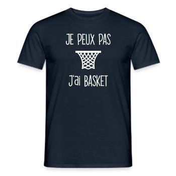 Tee Basket Spaß 🏀 - Männer T-Shirt - Navy - Vorne - AI Model Male 178 light (178cm)
