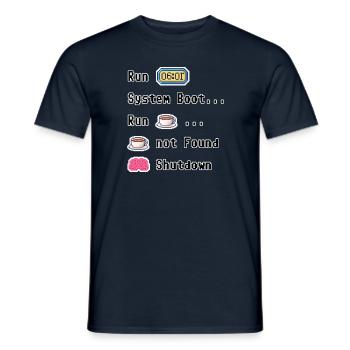 Morning Coffee not Found - Männer T-Shirt - Navy - Vorne - AI Model Male 178 light (178cm)