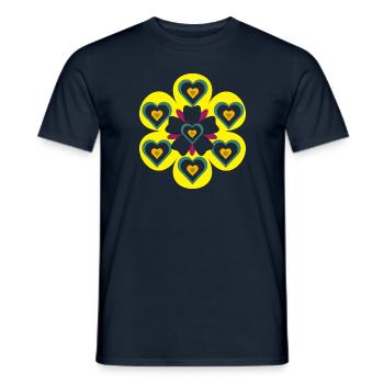 Spirale von Herze der Liebe - Männer T-Shirt - Navy - Vorne - AI Model Male 178 light (178cm)
