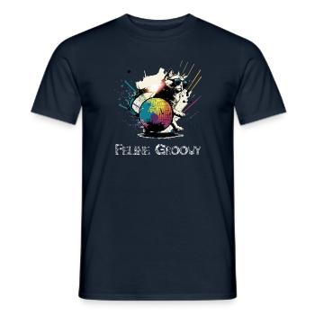 Feline groovy - T-shirt homme - marine - Devant - AI Model Male 178 light (178cm)