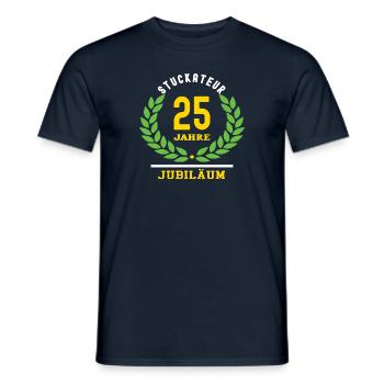 Stuckateur Jubiläum 25 Jahre 25 jähriges Jubilaeum - Männer T-Shirt - Navy - Vorne - AI Model Male 178 light (178cm)