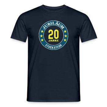 Stuckateur Jubiläum 20 Jahre 20 jähriges Jubi - Männer T-Shirt - Navy - Vorne - AI Model Male 178 light (178cm)
