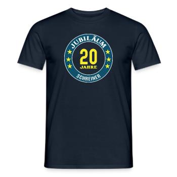 Schreiner Jubiläum 20 Jahre 20 jähriges Jubi - Männer T-Shirt - Navy - Vorne - AI Model Male 178 light (178cm)