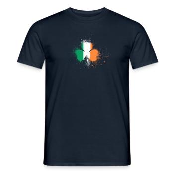Irlande,Irlande,Trèfle,Graffiti,Peinture - T-shirt homme - marine - Devant - AI Model Male 178 light (178cm)