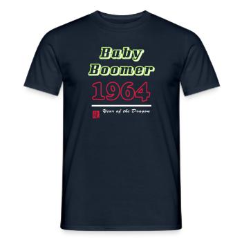 Baby-boomers 1964 - 2024 - T-shirt homme - marine - Devant - AI Model Male 178 light (178cm)