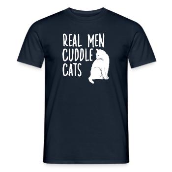Great Cat Ladies Shirt for Cat Owners - Men's T-Shirt - navy - Front - AI Model Male 178 light (178cm)