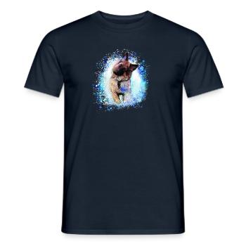 german shepherd,dog,graffiti, German shepherd dog, - Men's T-Shirt - navy - Front - AI Model Male 178 light (178cm)