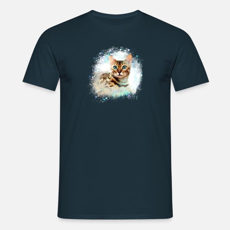 bengalkatze,katze,bengal,graffiti,malerei - Männer T-Shirt - Navy