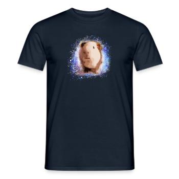 cochon d’Inde, graffiti, peinture, vert, bleu - T-shirt homme - marine - Devant - AI Model Male 178 light (178cm)