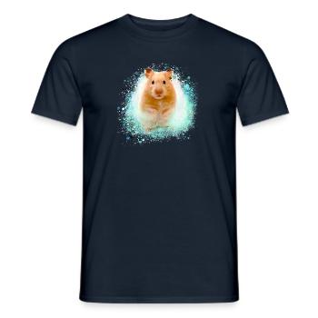hamster, graffiti,malerei,grün,goldhamster - Männer T-Shirt - Navy - Vorne - AI Model Male 178 light (178cm)