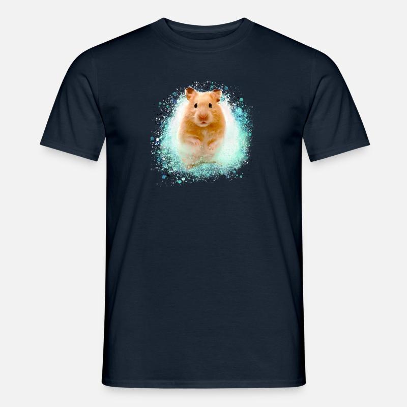 hamster, graffiti,malerei,grün,goldhamster - Männer T-Shirt - Navy