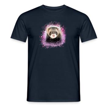 ferrets,pink,graffiti,iltis - Men's T-Shirt - navy - Front - AI Model Male 178 light (178cm)