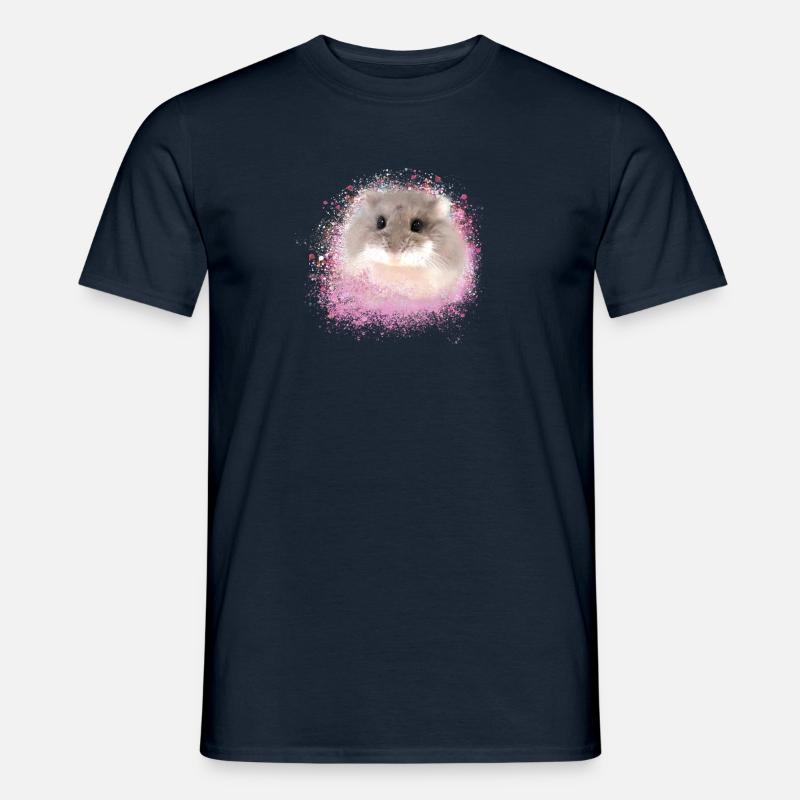 zwerghamster,hamster,pink,graffiti,malerei - Männer T-Shirt - Navy