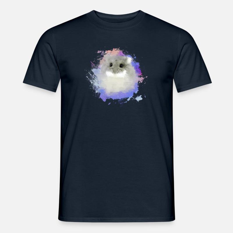 zwerghamster,hamster,bunt,graffiti,malerei - Männer T-Shirt - Navy