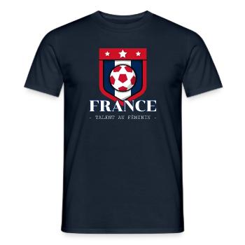 Frauenweltmeisterschaft Frankreich - Männer T-Shirt - Navy - Vorne - AI Model Male 178 light (178cm)