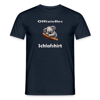 Offizielles Schlafshirt Koala - Männer T-Shirt - Navy - Vorne - AI Model Male 178 light (178cm)