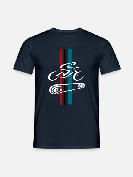 Vélo de route design vélo - T-shirt homme - marine