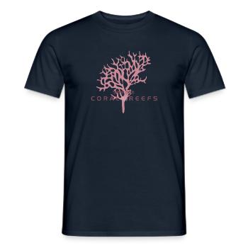 Coral - Men's T-Shirt - navy - Front - AI Model Male 178 light (178cm)