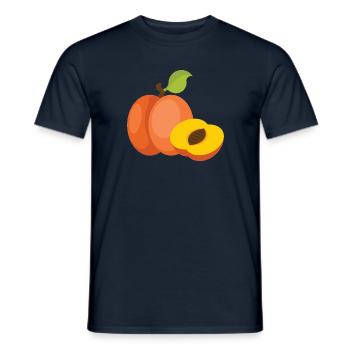 Pfirsich - Männer T-Shirt - Navy - Vorne - AI Model Male 178 light (178cm)