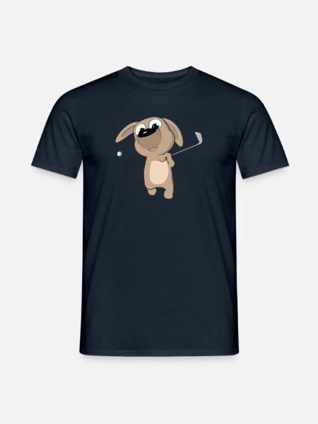 Welpe Golf Schwung - Männer T-Shirt - Navy