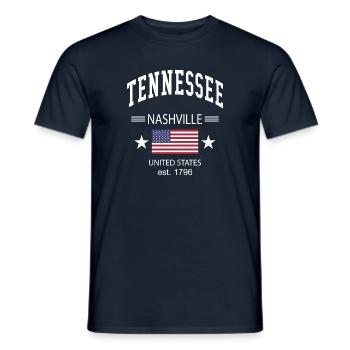 Tennessee - Männer T-Shirt - Navy - Vorne - AI Model Male 178 light (178cm)