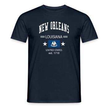 Nouvelle-Orléans - T-shirt homme - marine - Devant - AI Model Male 178 light (178cm)