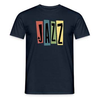 Vintage Jazz Musik 50er Jahre Design - Männer T-Shirt - Navy - Vorne - AI Model Male 178 light (178cm)