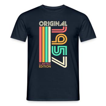 1957 Cadeau d’anniversaire Vintage Vintage Rétro - T-shirt homme - marine - Devant - AI Model Male 178 light (178cm)
