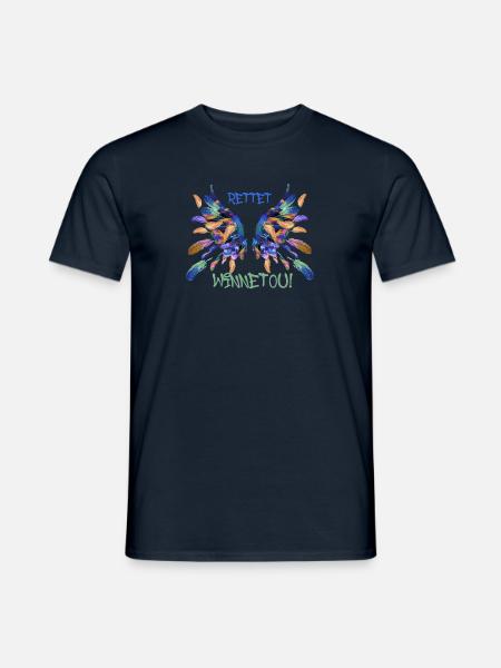 rettet winnetou ,iFlügel Malerei, illustration - Männer T-Shirt - Navy