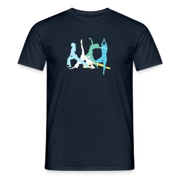 Tournoi, Yoga, Sports, Exercices, Danse, Gymnastique - T-shirt homme - marine - Devant - AI Model Male 178 light (178cm)