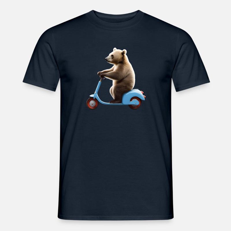 Bären-Roller - Männer T-Shirt - Navy
