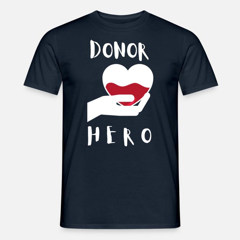 Blutspenderheld - Männer T-Shirt - Navy