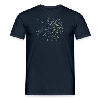 Fireworks 01 - Men's T-Shirt - navy - Front - AI Model Male 178 light (178cm)