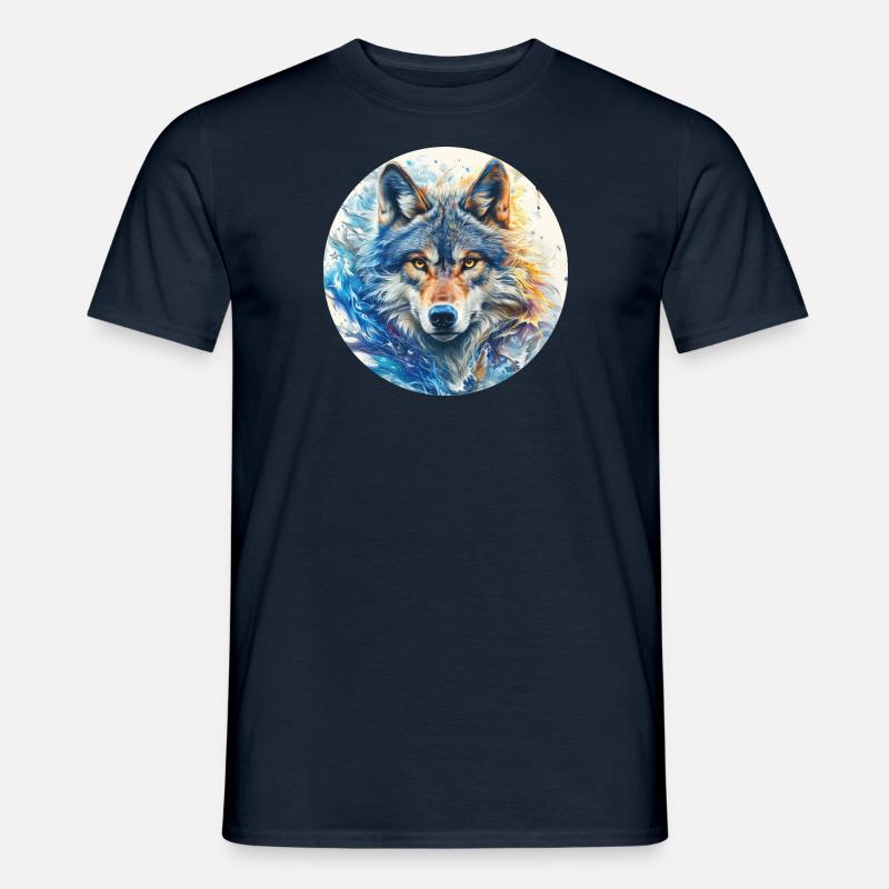 Magischer Wolf - Männer T-Shirt - Navy