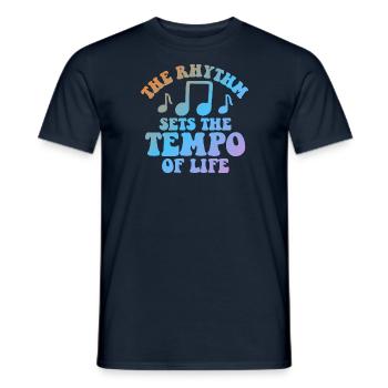 The Rhythm Sets The Tempo Of Life - Männer T-Shirt - Navy - Vorne - AI Model Male 178 light (178cm)