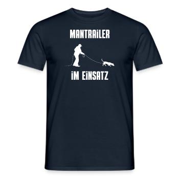 Mantrailer im Einsatz - Männer T-Shirt - Navy - Vorne - AI Model Male 178 light (178cm)